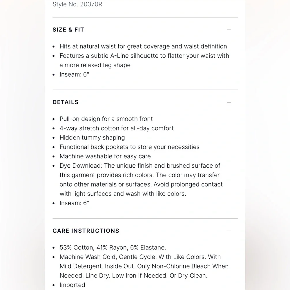 SPANX On The Go Polished 6” White Stretch High Rise Shorts Size Small NWT - Picture 15 of 16